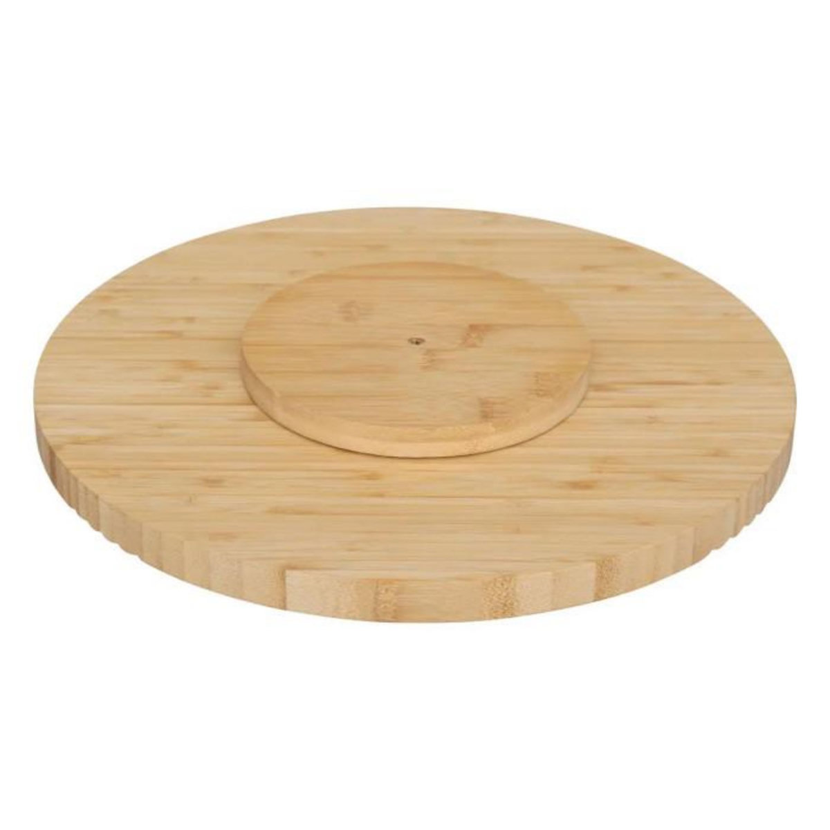 FIVE Plateau Tournant en Bambou  Rainuré  35cm Naturel