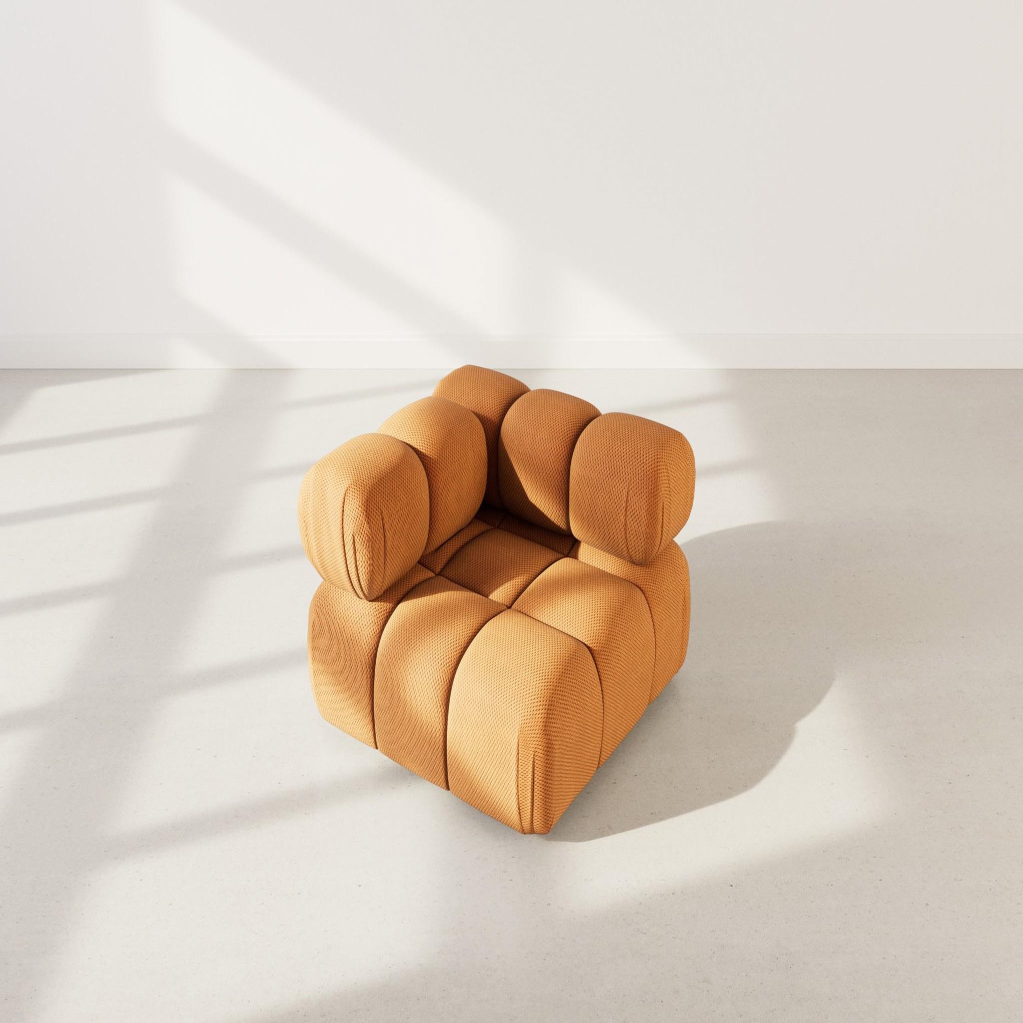 Voir la diapositive 3 : LISA DESIGN Ruby - module d'assise d'angle gauche en velours texturé