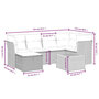 Voir la diapositive 5 : VIDAXL Salon de jardin avec coussins 7 pcs gris resine tressee