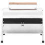 Voir la diapositive 4 : VIDAXL Barbecue au charbon portable Acier inoxydable Grilles doubles