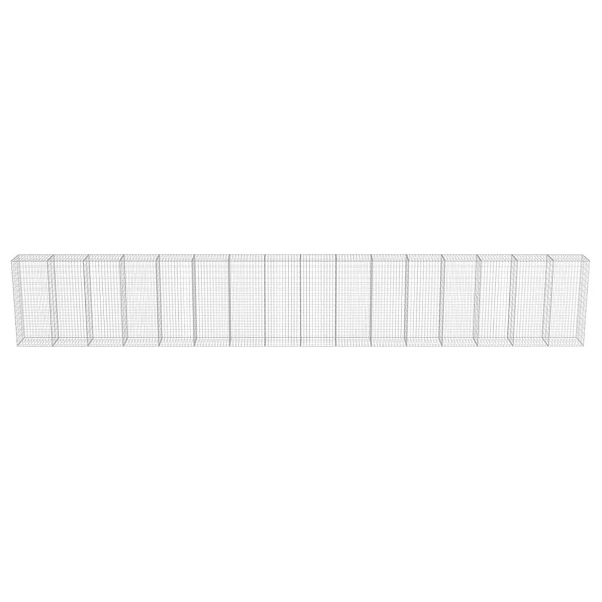 Voir la diapositive 5 : VIDAXL Mur a gabion avec couvercles Acier galvanise 900 x 50 x 150 cm