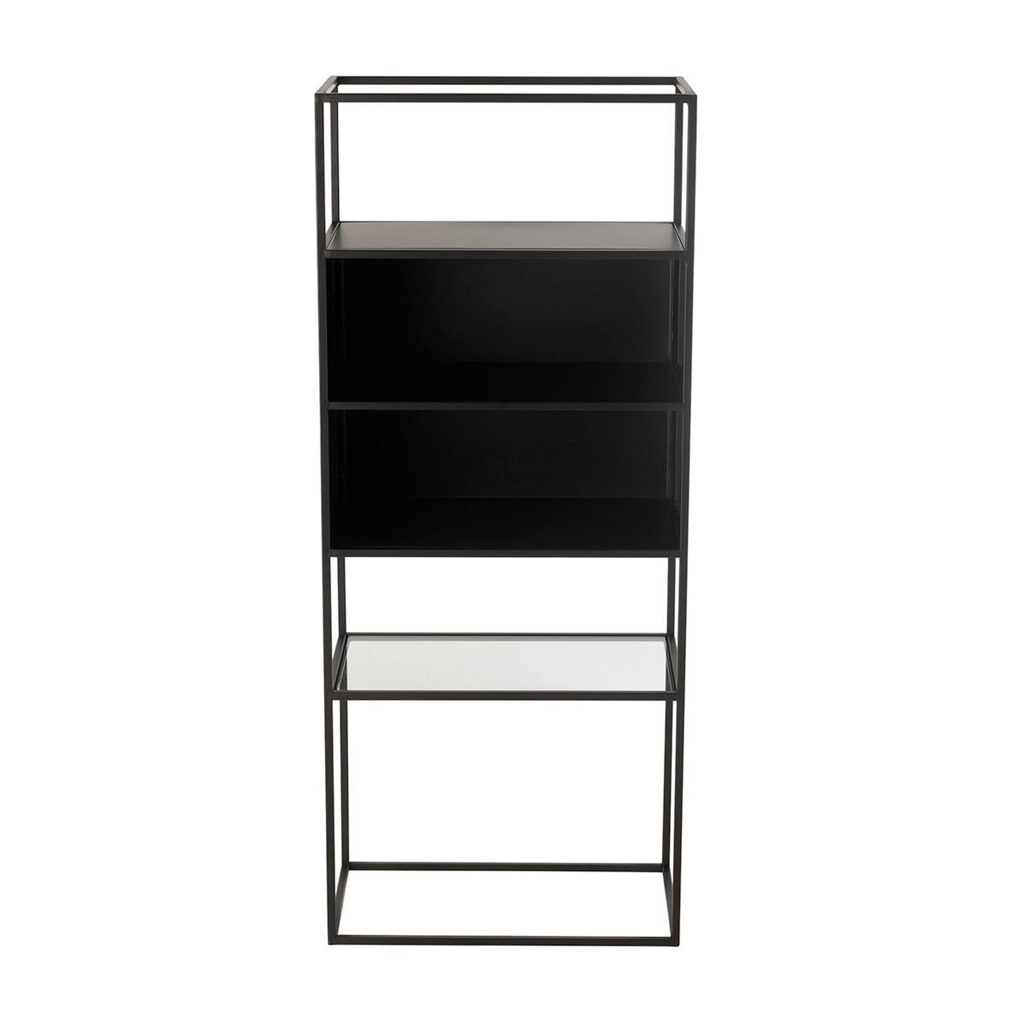 Voir la diapositive 2 : J-LINE Étagère en Métal  Maryanne  132cm Noir