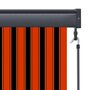 VIDAXL Store roulant d'exterieur 80x250 cm Orange et marron