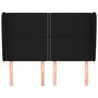 Voir la diapositive 3 : VIDAXL Tete de lit avec oreilles Noir 147x23x118/128 cm Tissu