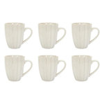Paris Prix Lot de 6 Mugs en Céramique  Vlora  30cl Beige