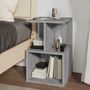 Voir la diapositive 3 : VIDAXL Table de chevet Sonoma gris 35x35x55 cm Bois d'ingenierie