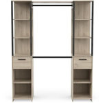 Demeyere Dressing - Décor chene Kronberg / Noir mat - L159,8 x P49,5 x H200,3 cm - GARY