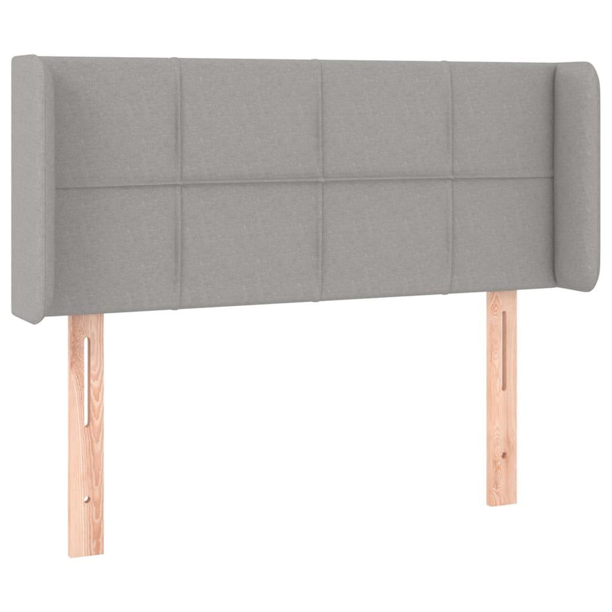 Voir la diapositive 3 : VIDAXL Tete de lit a LED Gris clair 103x16x78/88 cm Tissu