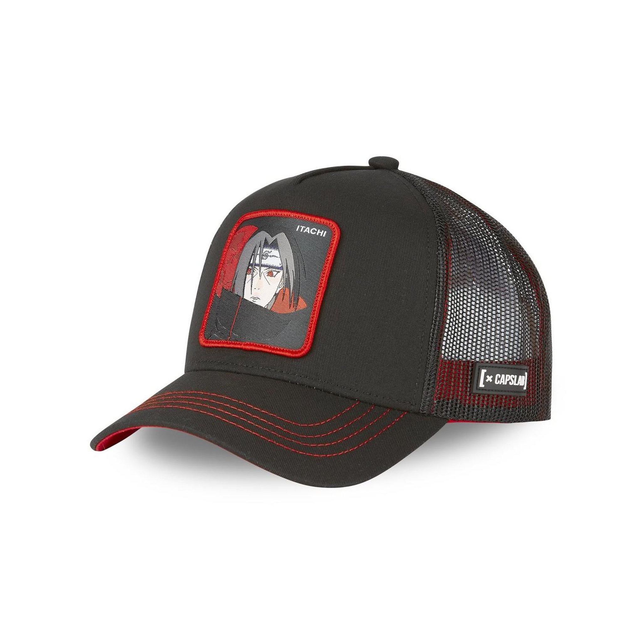 CAPSLAB Casquette trucker avec filet naruto classic itachi. Coloris disponibles : Noir