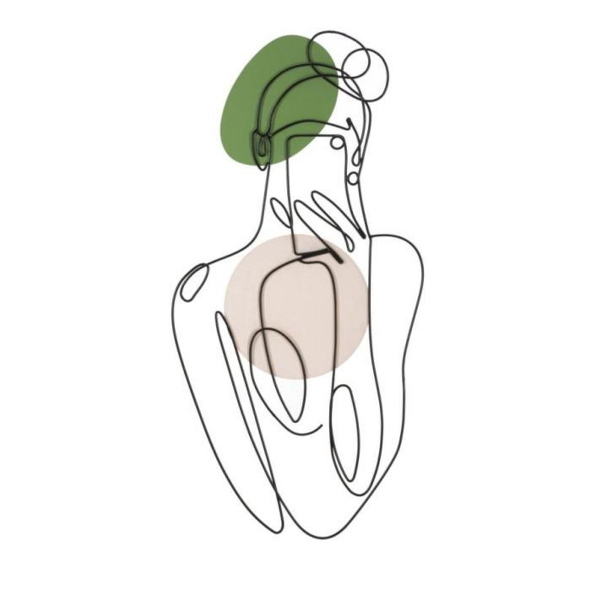 Paris Prix Décoration Murale en Métal  Lady Color  80cm Multicolore