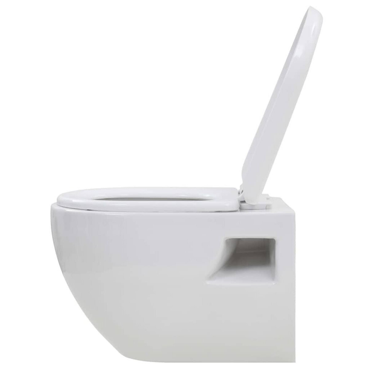 VIDAXL Toilette murale avec reservoir de chasse cache Ceramique Blanc