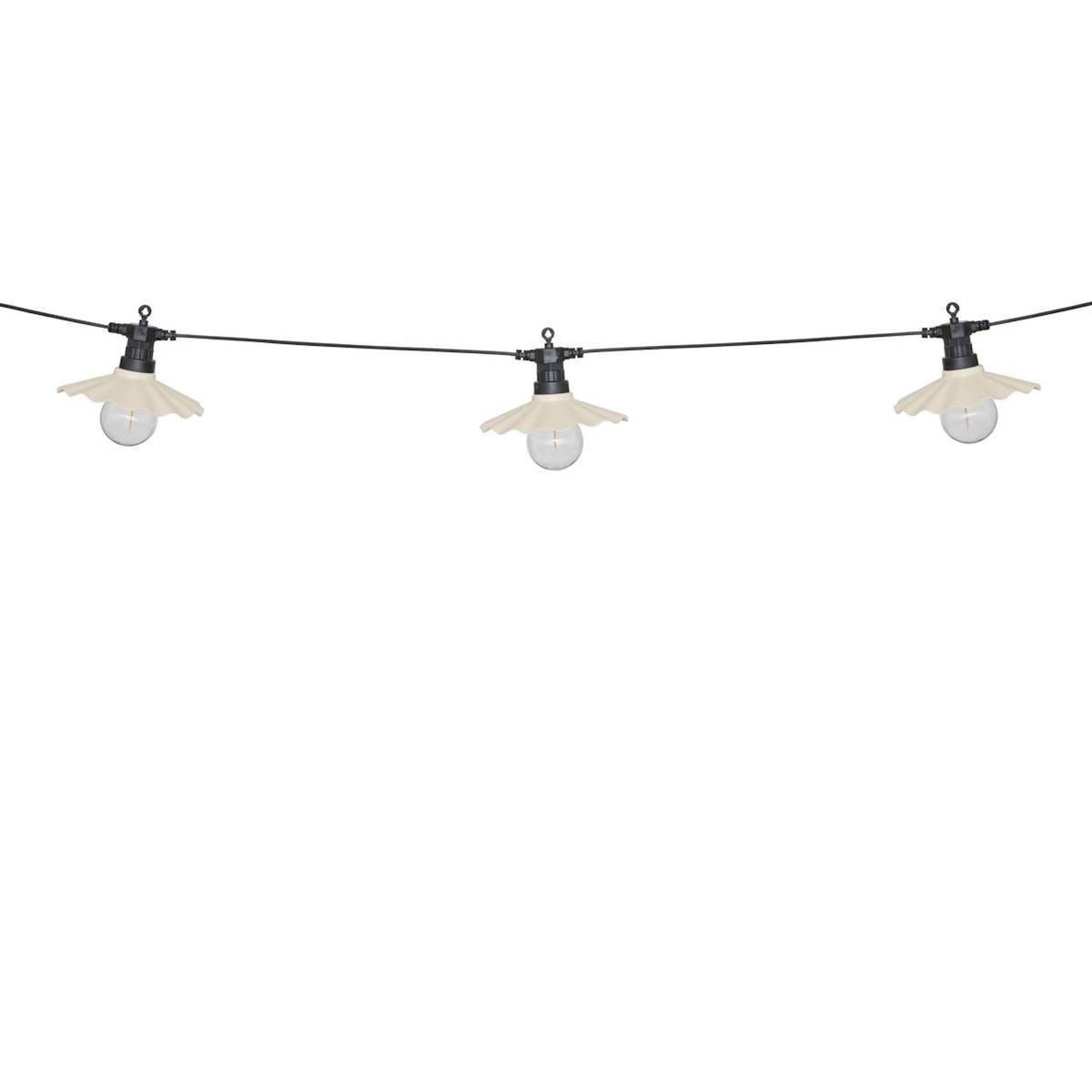 ATMOSPHERA MANQUE VISUEL / Guirlande Extérieur Solaire  Edda  660cm Beige