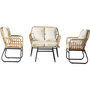 Voir la diapositive 1 : Habitat et Jardin Salon de jardin rotin  Melo  - 4 personnes - Blanc/Marron