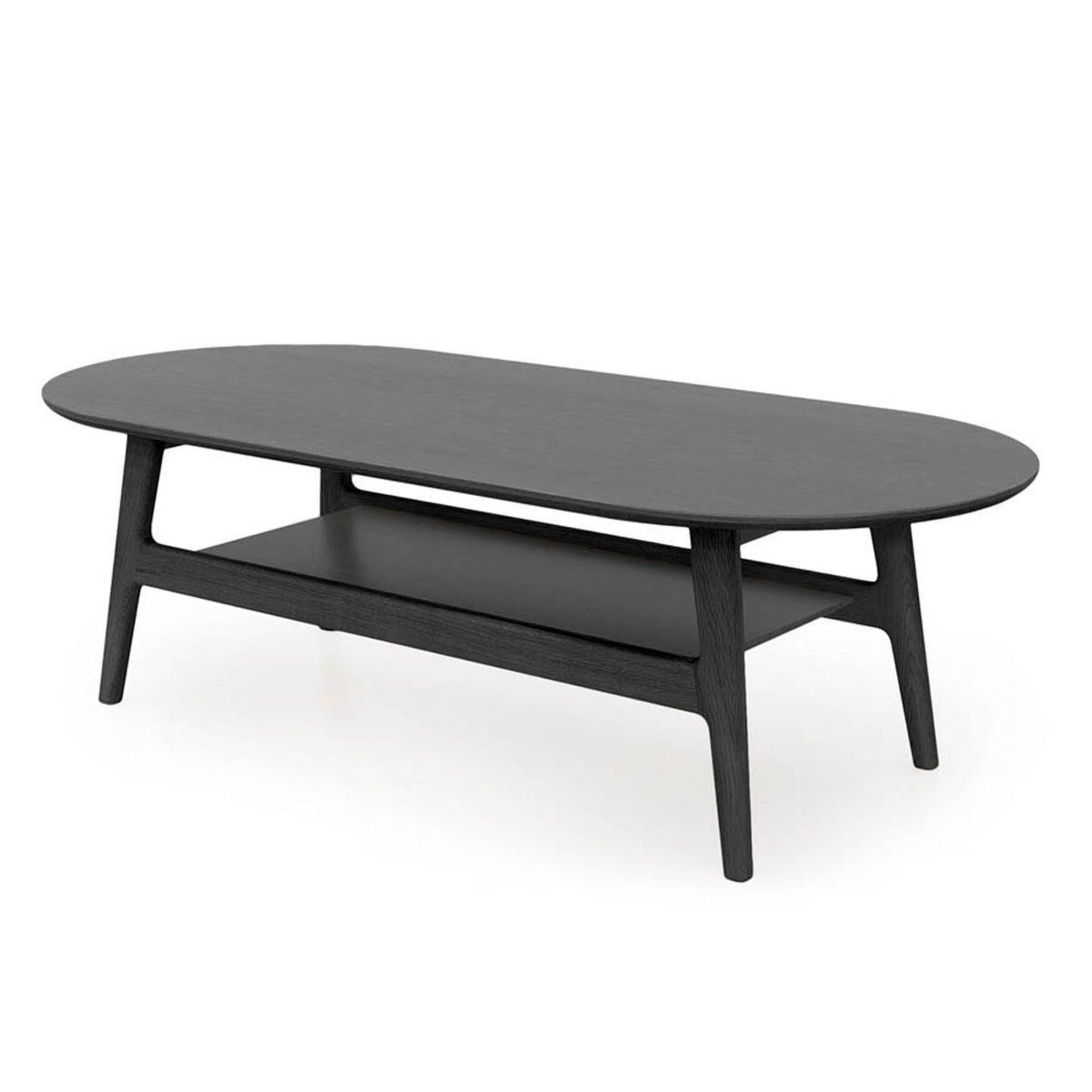 Voir la diapositive 2 : Paris Prix Table basse en bois  courbée  130cm noir