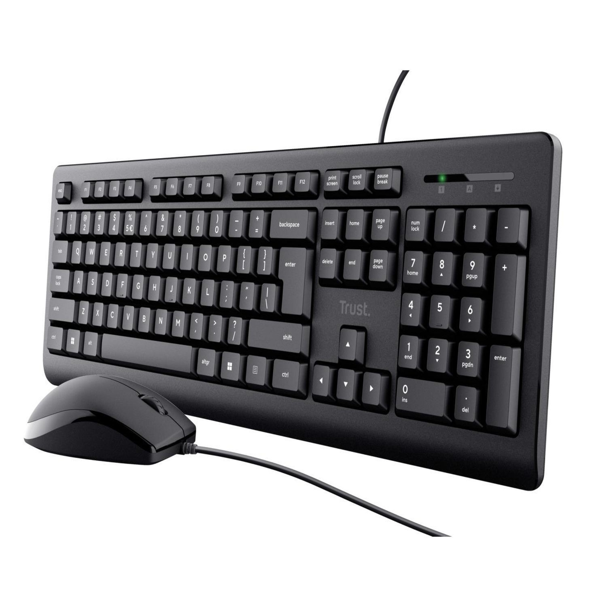 Trust Trust primo clavier souris incluse usb qwerty anglais américain noir