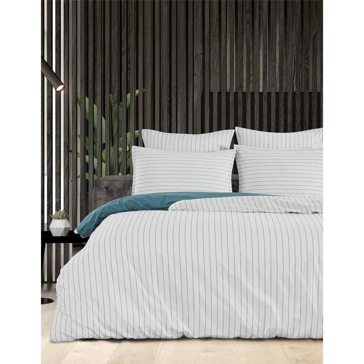 Sensei Maison Lot de 2 taies d'oreillers en percale de coton HOSSEGOR