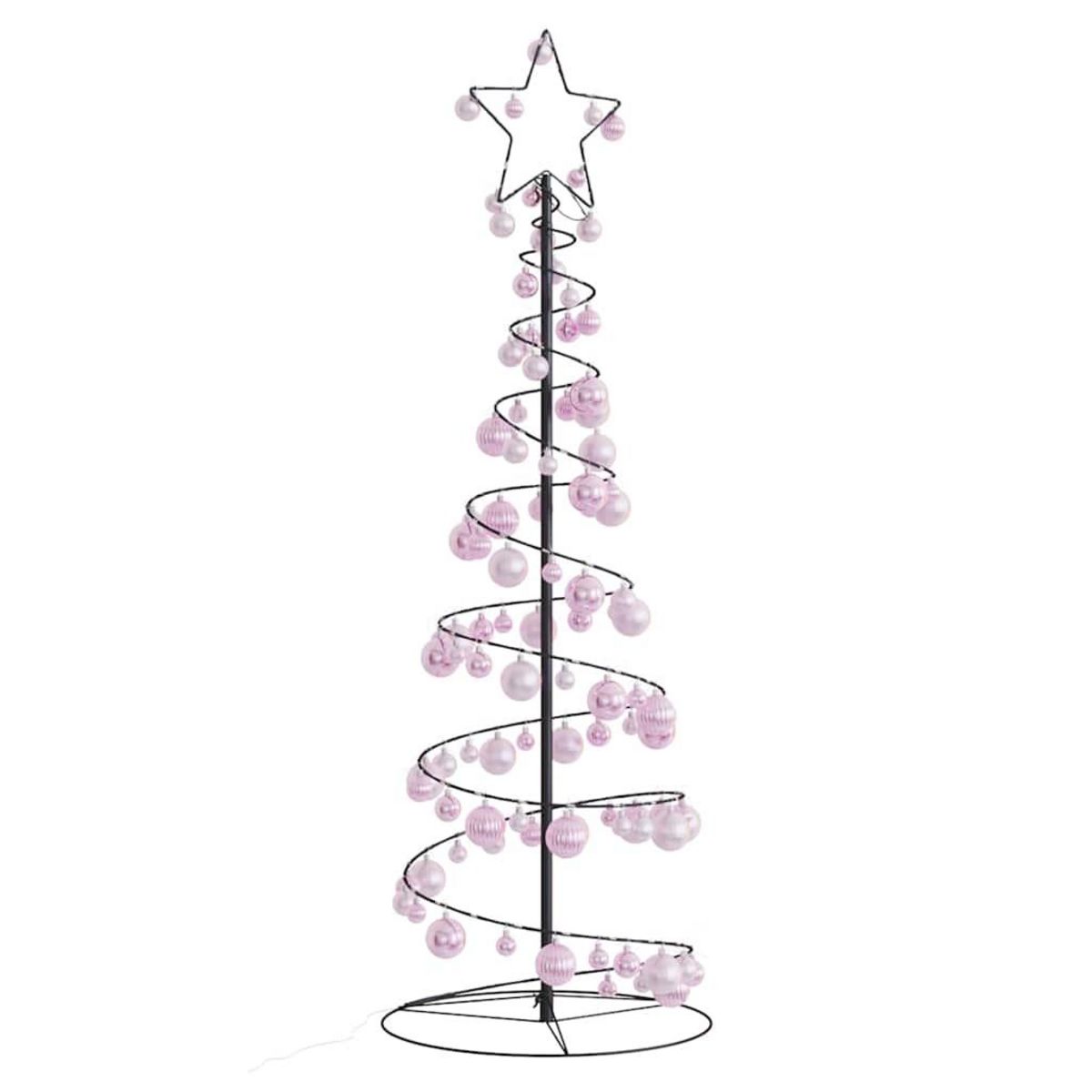 VIDAXL Sapin de Noël a LED avec boules 100 LED blanc chaud 150 cm