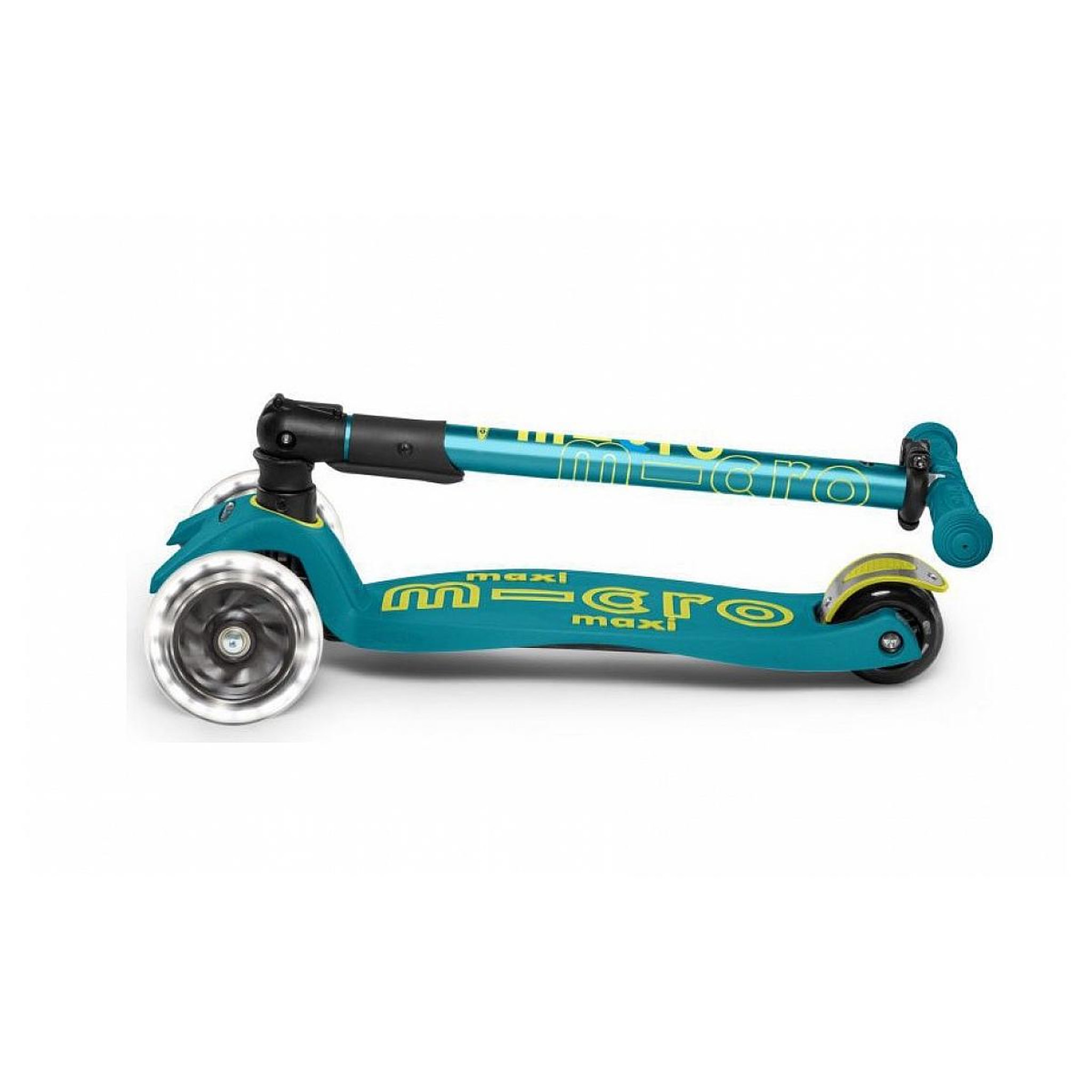 Voir la diapositive 2 : Micro Trottinette  Mobility Maxi  Deluxe Pliable LED Bleu Pétrole