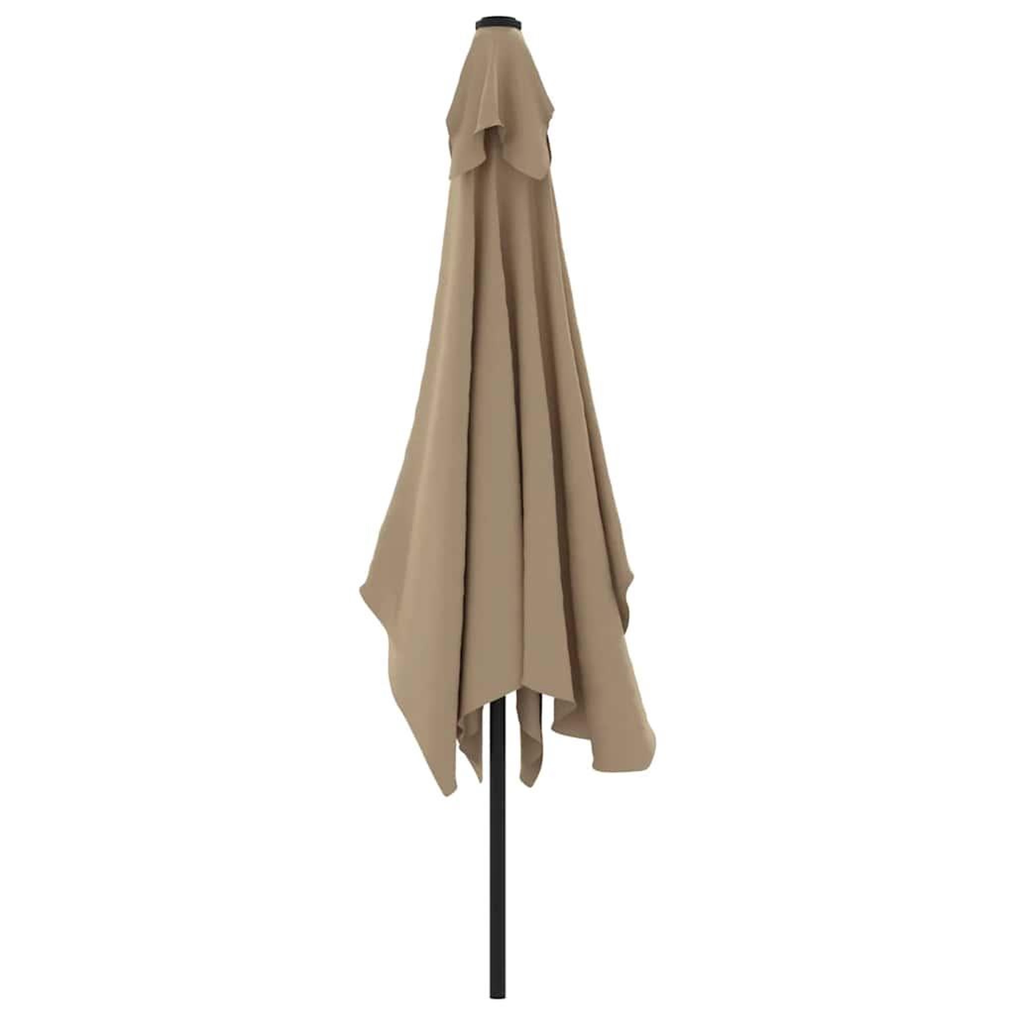 Voir la diapositive 4 : VIDAXL Parasol d'exterieur avec mat en metal 300x200 cm taupe
