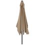 Voir la diapositive 4 : VIDAXL Parasol d'exterieur avec mat en metal 300x200 cm taupe
