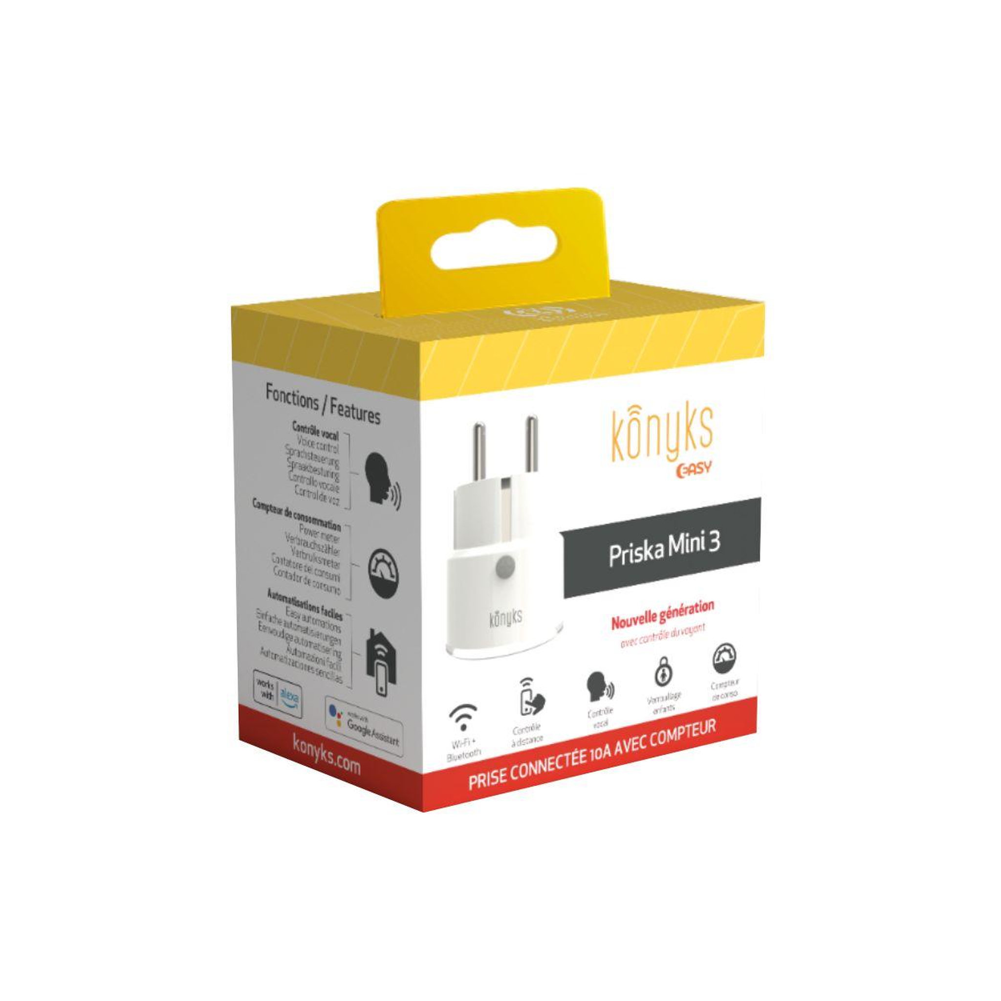 Voir la diapositive 3 : KONYKS Prise connectée Priska Mini 3 Wi-Fi + BT 10A