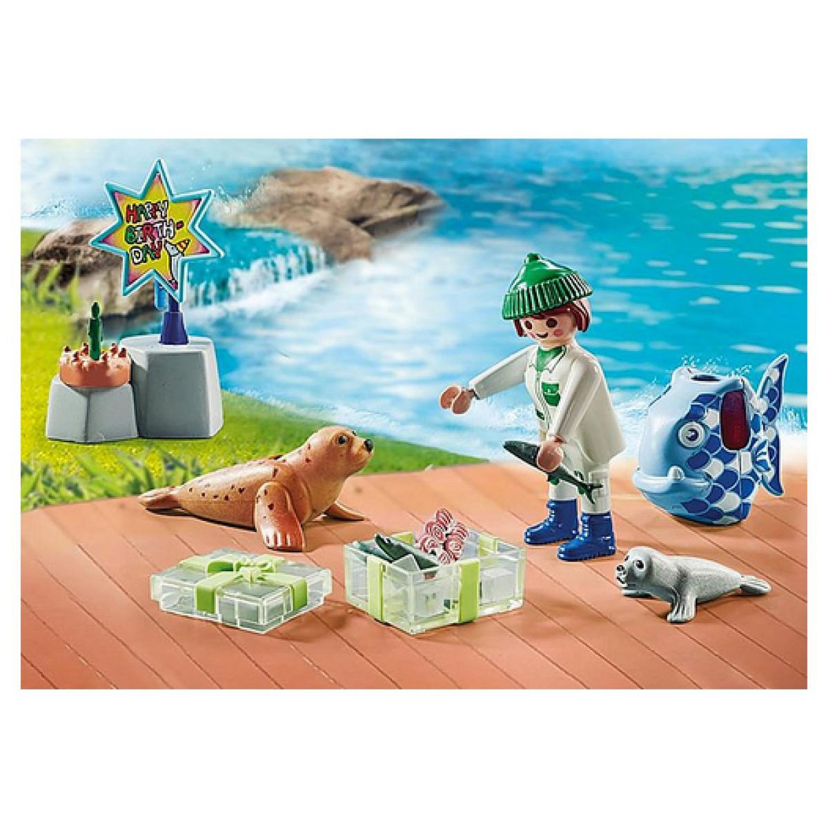PLAYMOBIL 71448 Animatrice avec otarie et phoques