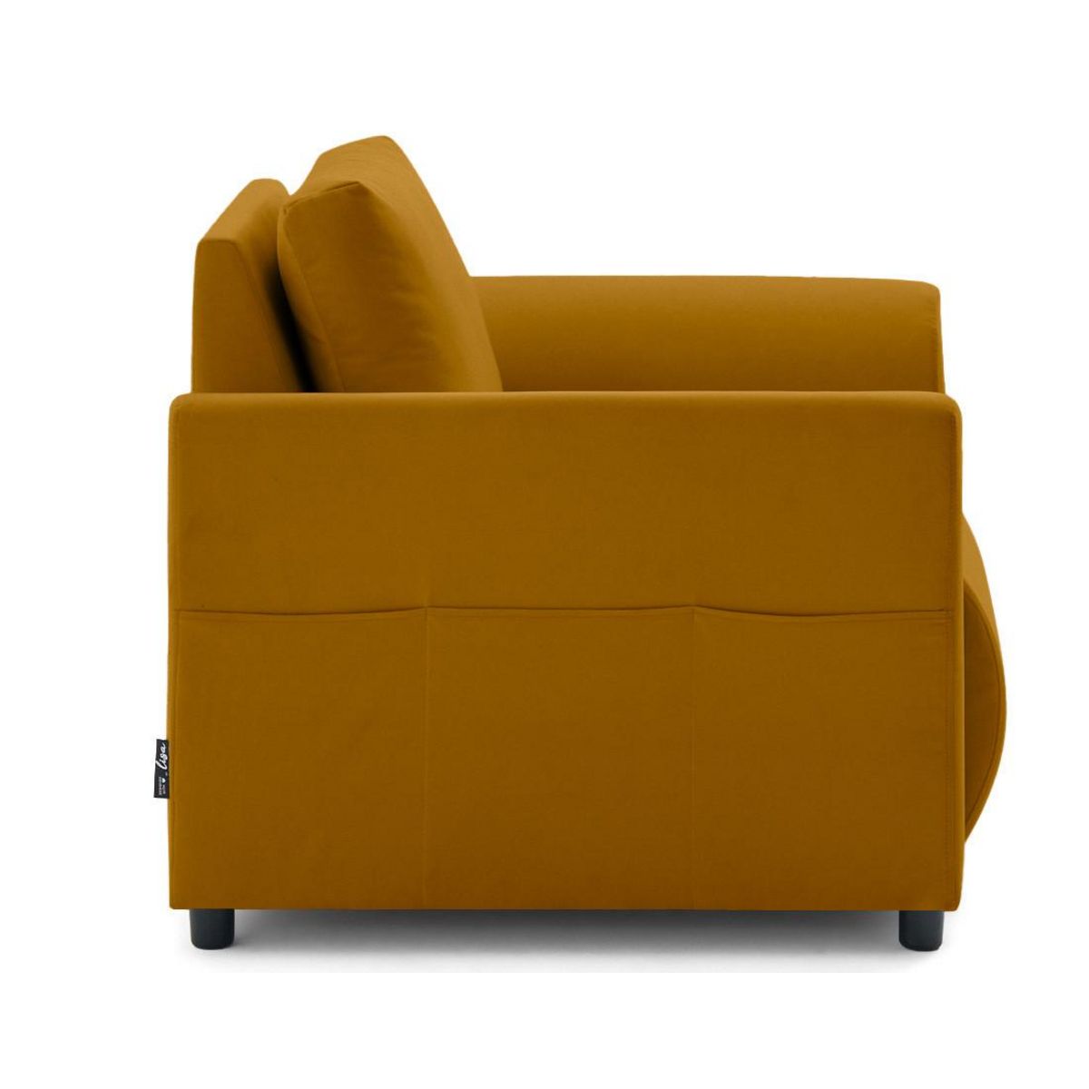 LISA DESIGN Camelia - fauteuil avec poche en velours