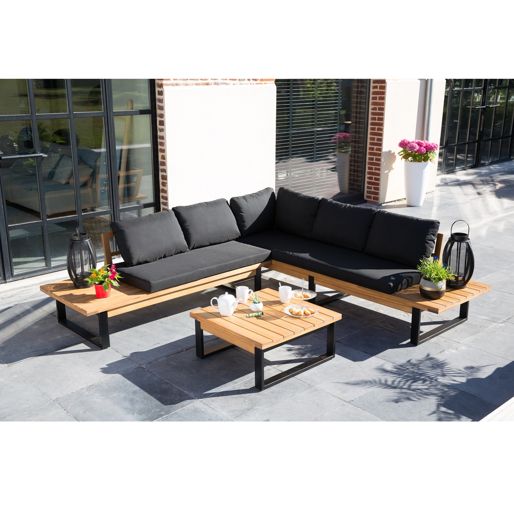 Voir la diapositive 1 : GARDENSTAR Salon bas de jardin 4-6 personnes CAPRI