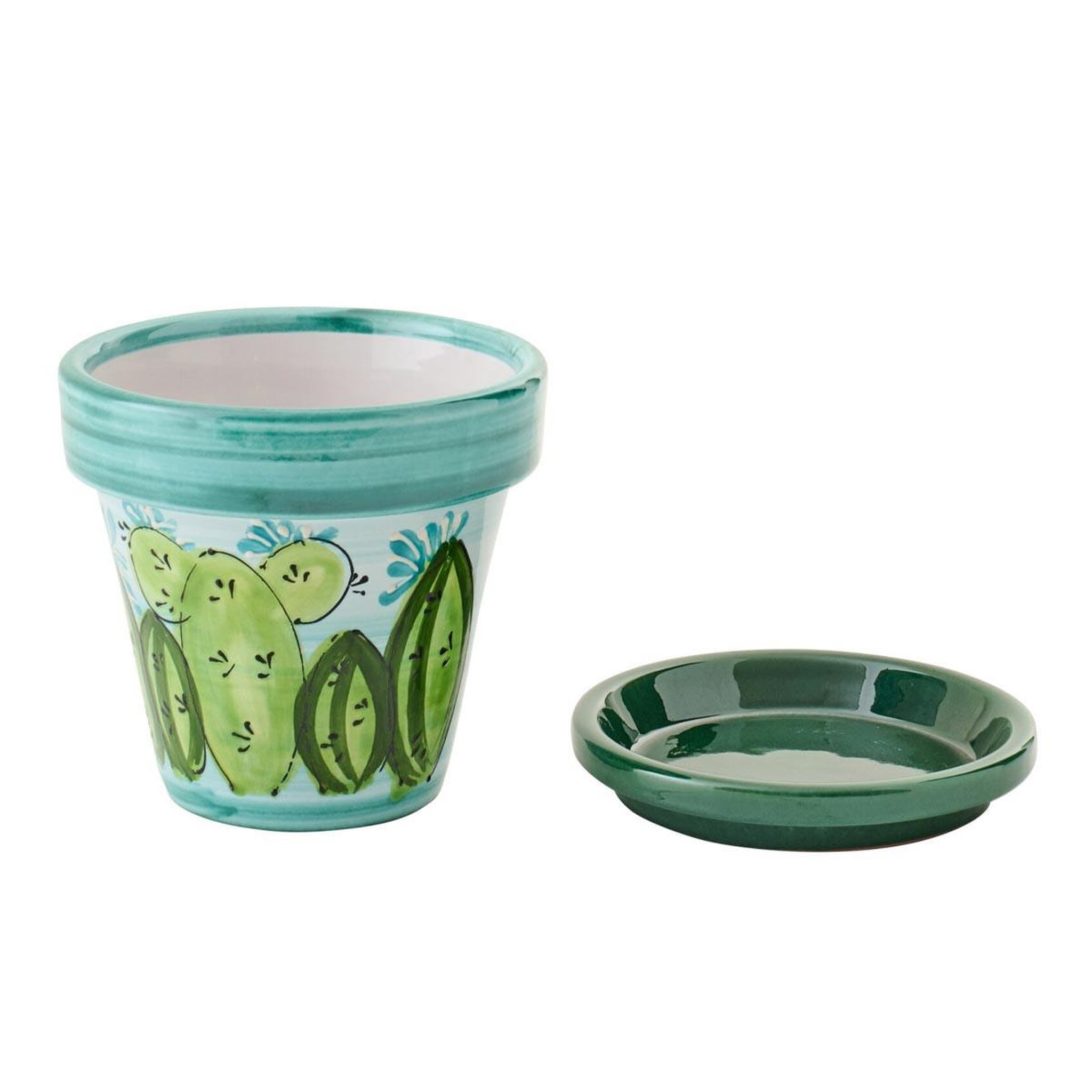 Voir la diapositive 2 : J-LINE Cache-pot avec soucoupe  thurman  21cm multicolore