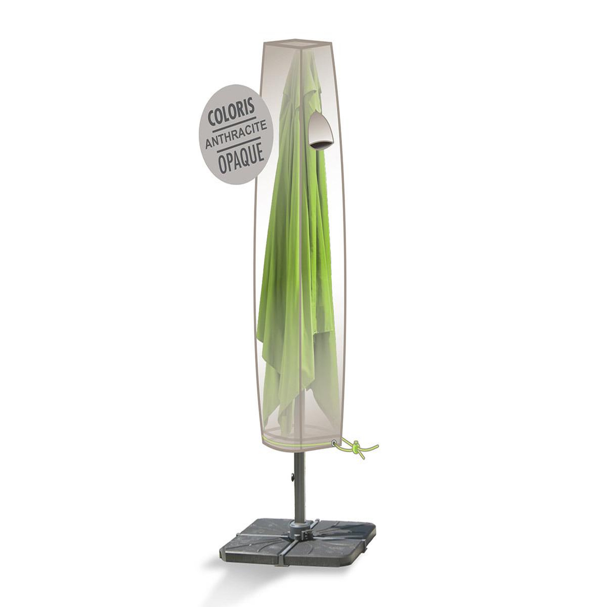 Voir la diapositive 1 : Jardiline Housse de protection Cover Air pour parasol droit jusqu'à Ø 4 m - Ø 25 x 200 cm - Jardiline