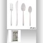 Voir la diapositive 2 : SECRET DE GOURMET Ménagère 24 couverts - Inox - Lin