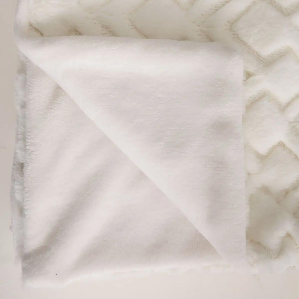 ATMOSPHERA Plaid Imitation Fourrure  Mara  120x160cm Blanc