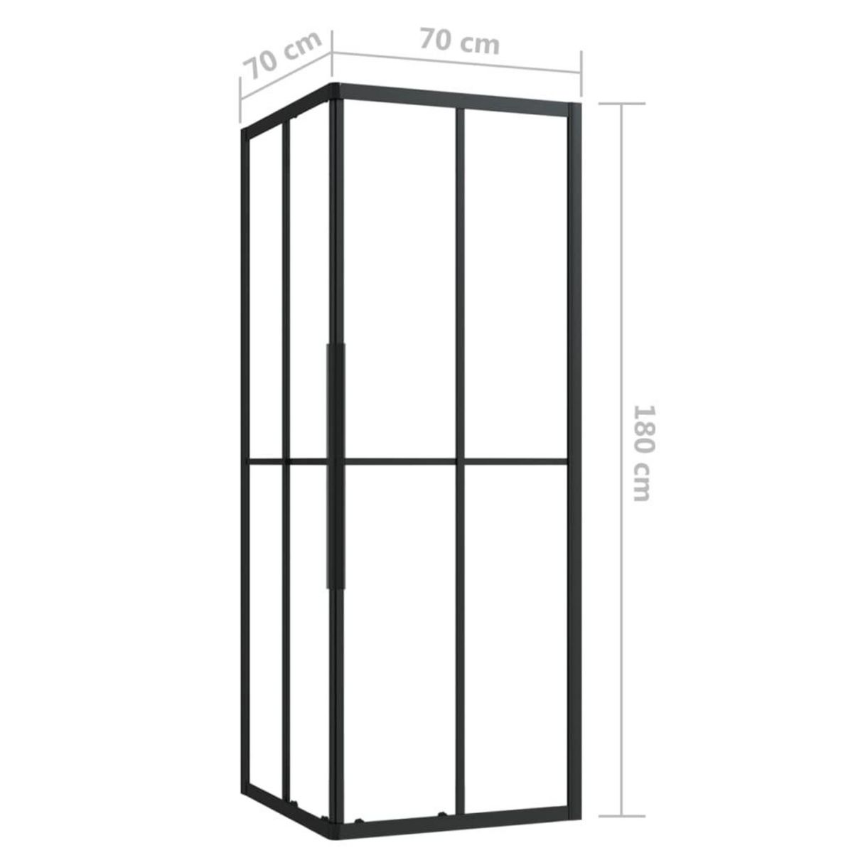 VIDAXL Cabine de douche ESG 70x70x180 cm