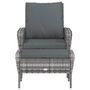Voir la diapositive 3 : VIDAXL Chaise de jardin avec tabouret gris resine tressee