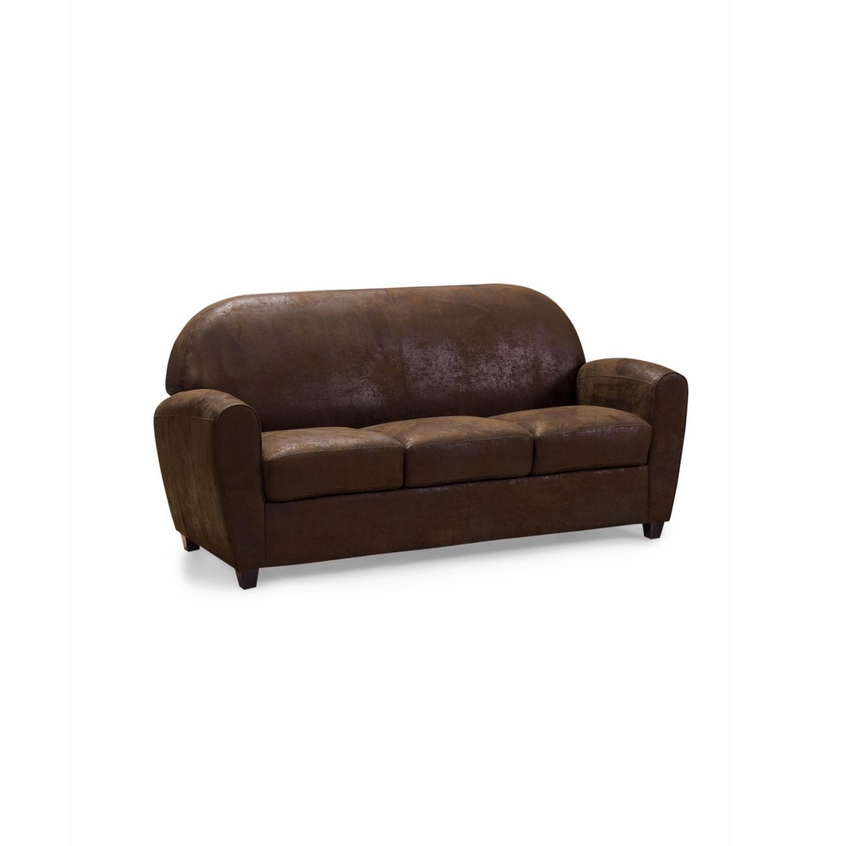 Canapé club 2 ou 3 places CATY, tissu vintage aspect vieilli