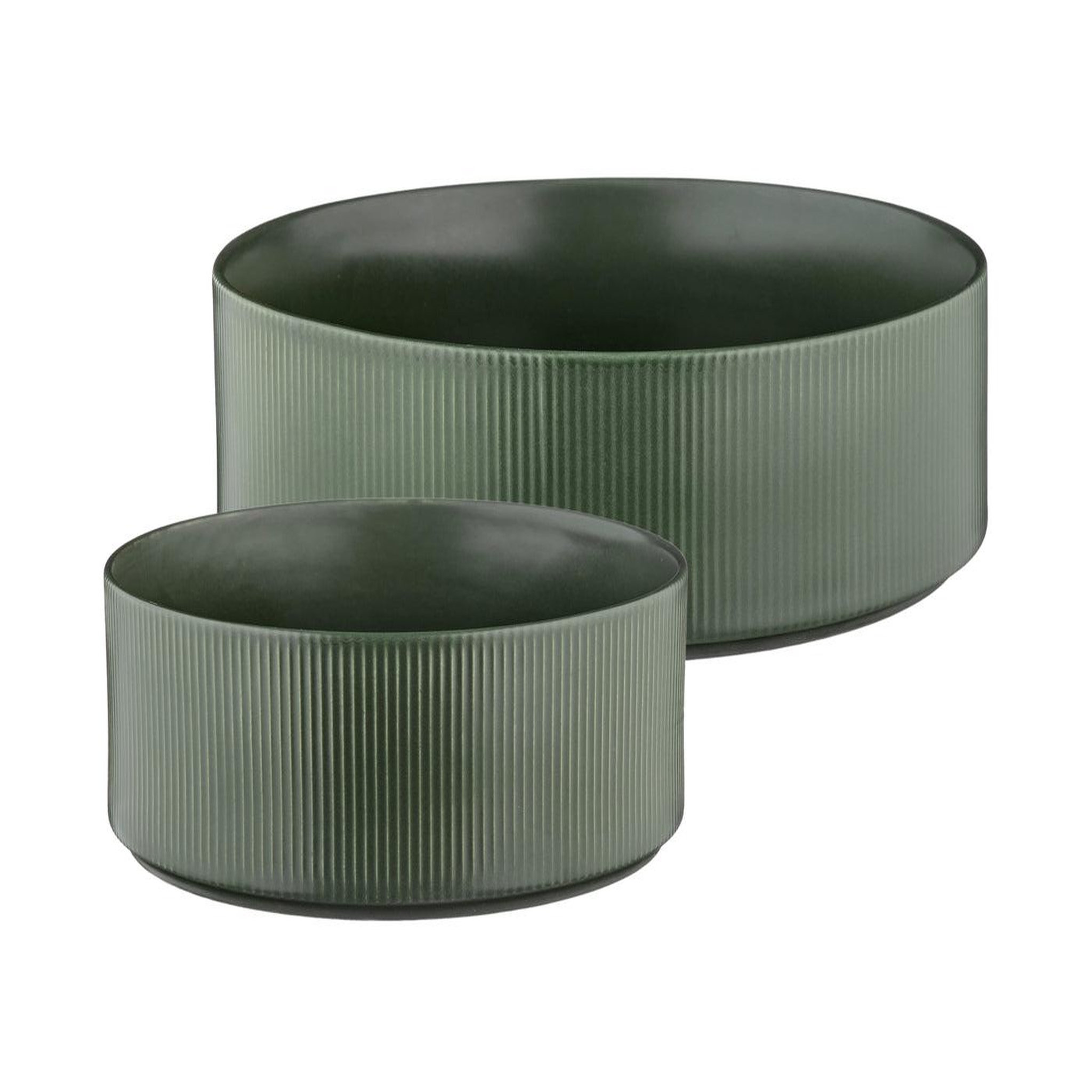 BJORN Saladier scandi ø21,5cm et ø27,5cm - 2 pièces - olive