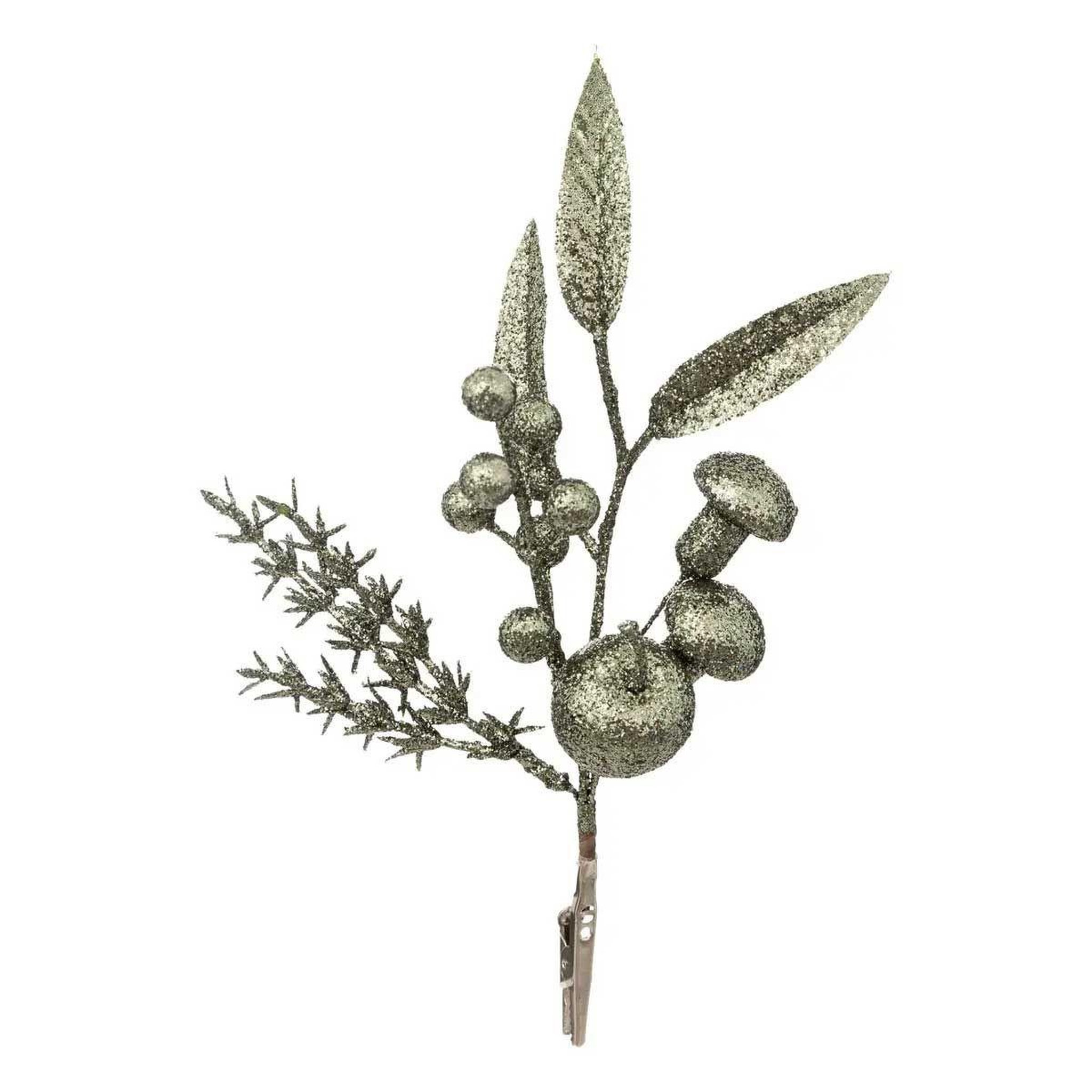 ATMOSPHERA Sujet de noël  bouquet de pommes  24cm vert