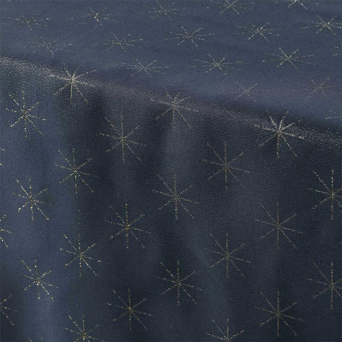 Paris Prix Nappe Imprimée Jacquard  Étoiles  140x240cm Bleu
