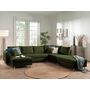 Voir la diapositive 4 : LISA DESIGN Rune - canapé panoramique - avec pouf d'appoint - 7 places - style scandinave - droit