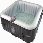 Habitat et Jardin Spa gonflable avec cercle flottant LED  Nice  - 6 places - Gris/Noir