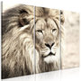 Voir la diapositive 1 : Paris Prix Tableau 3 Panneaux  The King of Beasts Beige