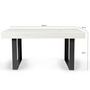 Voir la diapositive 5 : ID MARKET Table à manger extensible rectangle PHOENIX 4-8 personnes bois gris 160-200 cm
