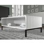 Voir la diapositive 2 : BEST MOBILIER Lara - table basse - pieds noirs - 90 cm