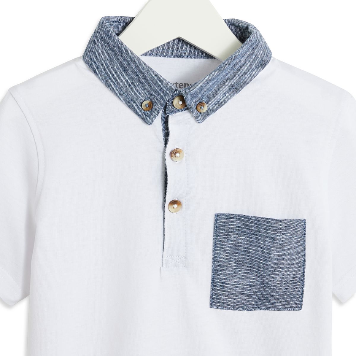 INEXTENSO Polo blanc en coton garçon 