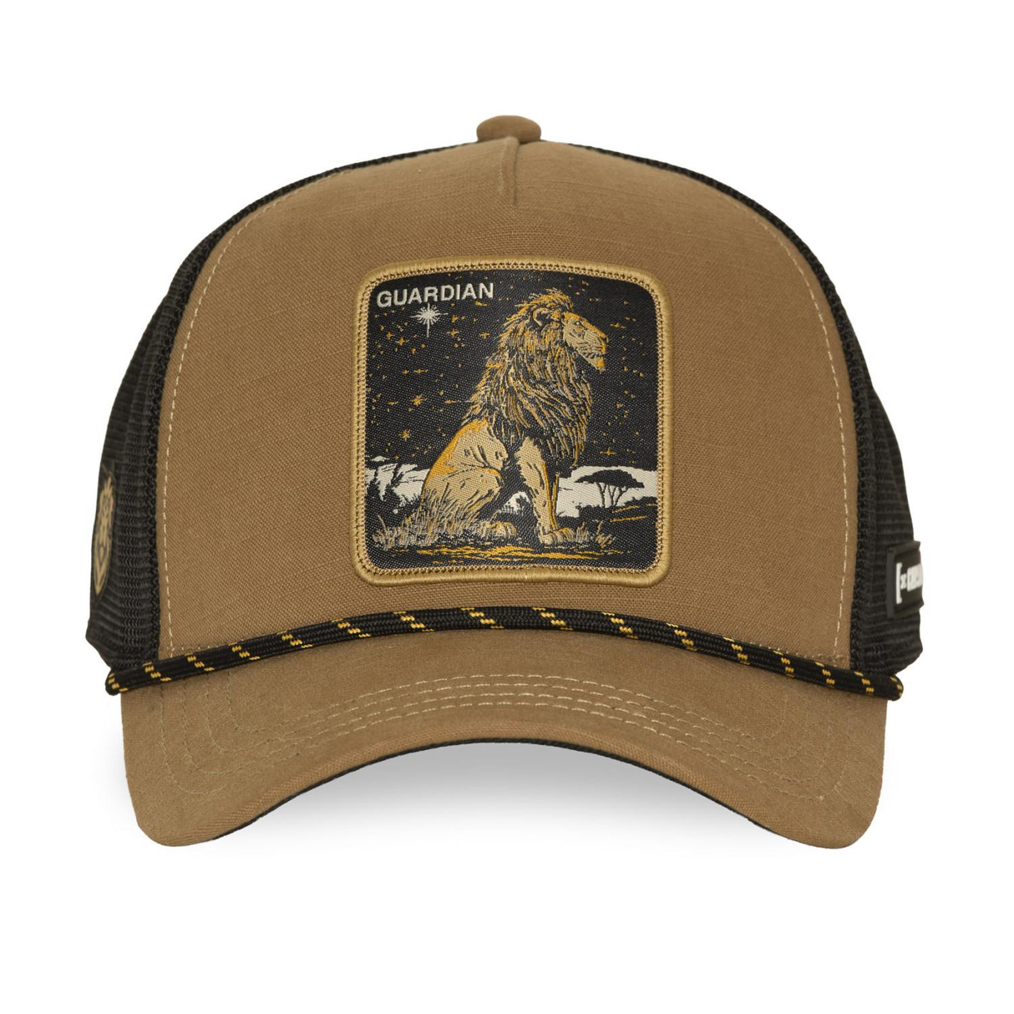 Voir la diapositive 2 : CAPSLAB Casquette trucker premium avec filet et patch lion