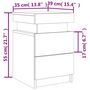 Voir la diapositive 6 : VIDAXL Tables de chevet avec lumieres LED 2 pcs blanc 35x39x55 cm