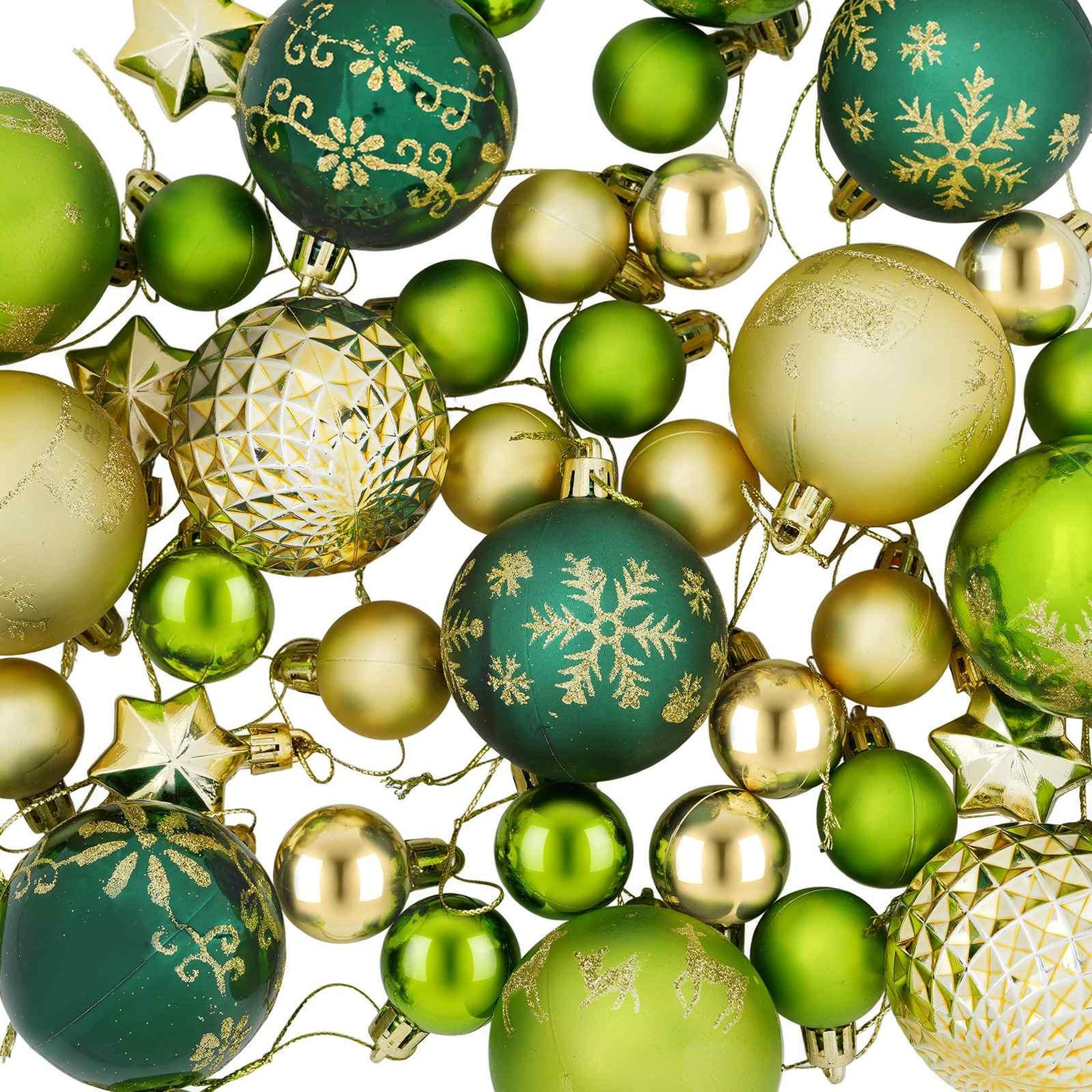 Voir la diapositive 6 : VIDAXL Ensemble de boules de Noël 88 pc Vert clair, or et vert fonce