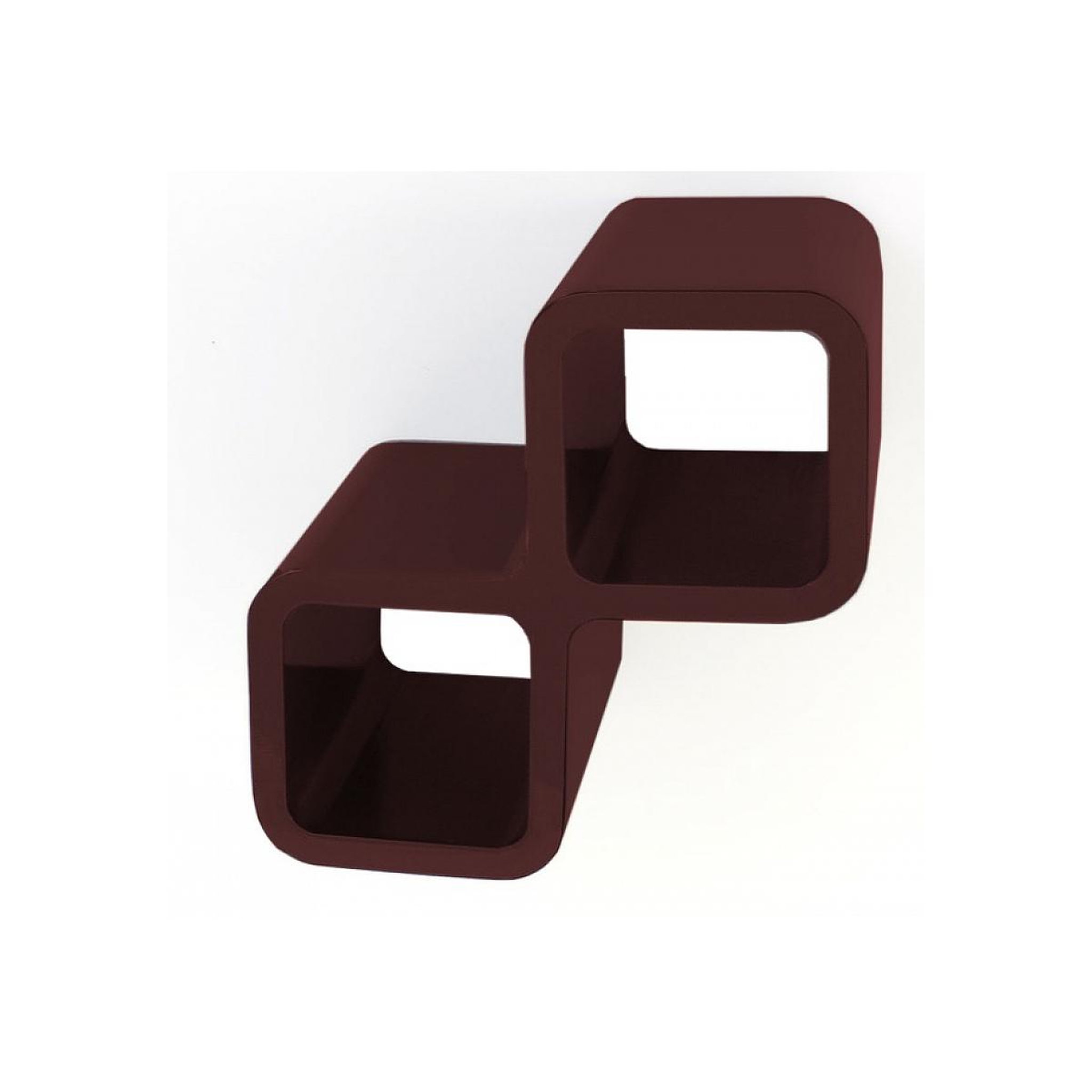 HomeStyle4U Etagere mur cubes Bouteilles de vin brun fonce