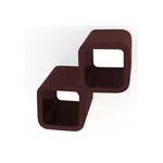HomeStyle4U Étagère Murale Cubes pour Bouteilles de Vin en Bois Brun Foncé - Élégante et Pratique
