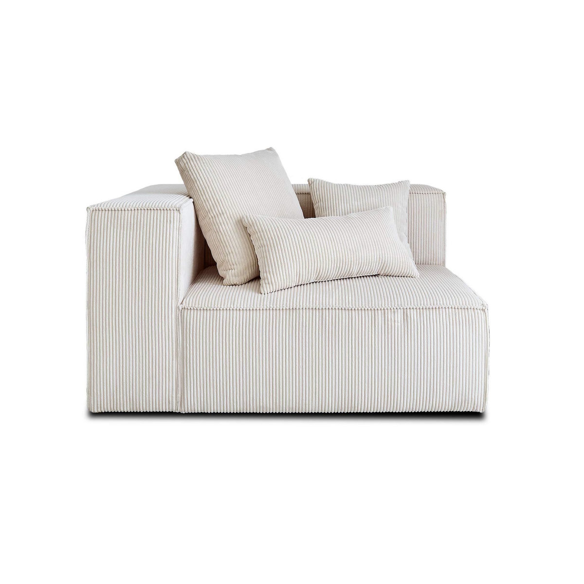 LISA DESIGN Colombine - module d'assise gauche - en velours côtelé